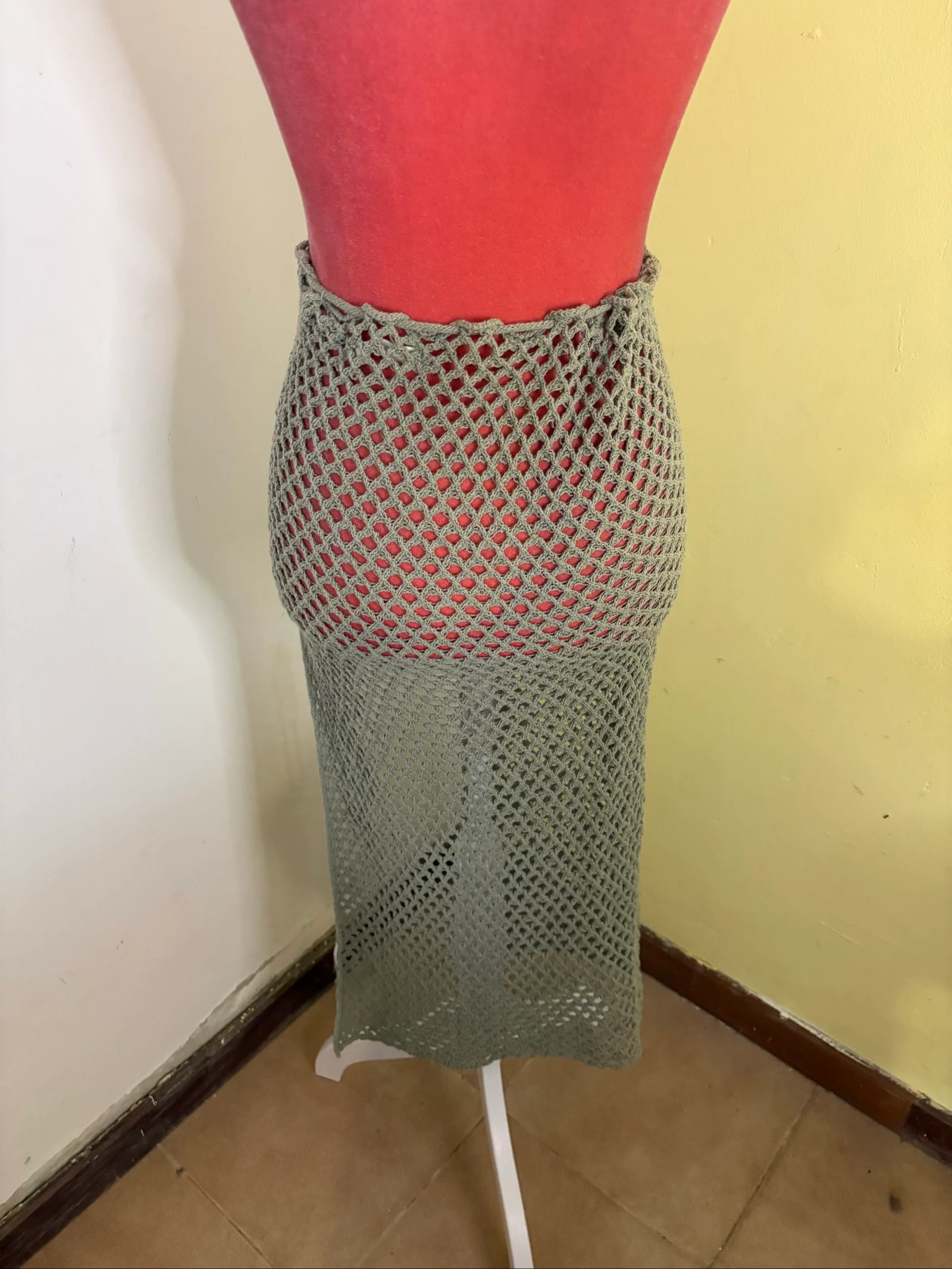 Long Crochet Hollowed Skirt, Beach Cover-Up – photo 5
